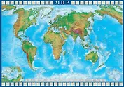 Карта "Мир" физическая. Масштаб (1:22 000 000 )