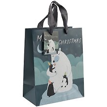 Пакет А5 23*18*10 "Polar bear" Новый год, бум.мат.ламинат