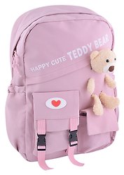Рюкзак школьный «Happy Cute» с игрушкой, 40 см, полиэстер