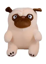 Мягкая игрушка сердитый Мопс (30х20)