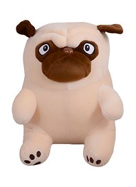 Мягкая игрушка сердитый Мопс (30х20)