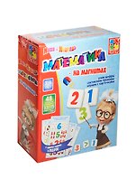 Математика на магнитах Маша и Медведь (VT3305-04) (48 магнитов) (+карточки с задан.) (Vladi Toys) (3-6л.) (коробка)