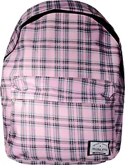 Рюкзак школьный розовый в клетку