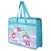 Папка для тетрадей А4 "ПАНДОЧКИ" полипропилен, 34*25*9.5см, молния, дно с расширением, текст.ручки, УФ-печать