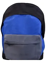 Рюкзак школьный "Черный с синим и серым"