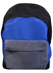 Рюкзак школьный "Черный с синим и серым"