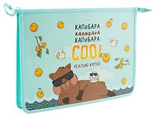 Папка для тетрадей «Реально крутой Капибара» А4, пластик, на молнии, 1 отделение, Hatber