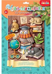 3D-аппликация "Котики и сова"