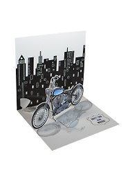3D открытка Мотоцикл (Motorcycle) (квадрат) (929) (14,5х14,5)