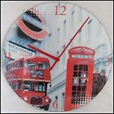 Настенные кварцевые часы с циферблатом из стекла (21389)