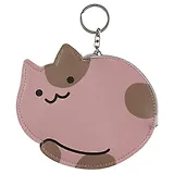 Кошелек на молнии плоский Круглый котик (ПВХ) (14×11) (12-10832-1)