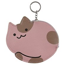 Кошелек на молнии плоский Круглый котик (ПВХ) (14×11) (12-10832-1)