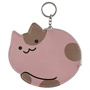 Кошелек на молнии плоский Круглый котик (ПВХ) (14×11) (12-10832-1)