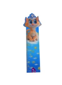 Линейка закладка 3D Кот с короной (10см) (003) (Мир Открытий)
