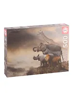 Пазл Educa 500 эл. 48*34см.. Животные на краю скалы