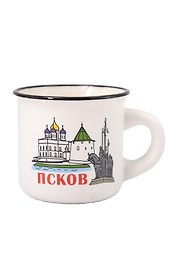 Кружка-мини белая Псков (5см) (фарфор) (Псков) (065-9-M-25-W)