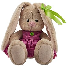 Игрушка мягкая Budi Basa, Зайка Ми в розовом платье в полоску (малыш)