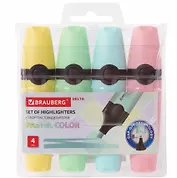 Текстовыделители Brauberg, Delta Pastel, 4 цвета 1-5 мм