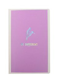 Записная книжка «Be different» А6, 40 листов, нелинованный блок цвета слоновая кость, 3 скрепки, InFolio