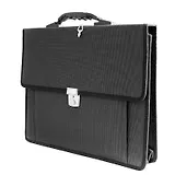 Портфель деловой "Сосново" 380*290, серый, ткань, 2отд., карман, наплечн.ремень, металл.замок, ассорти, Канцбург