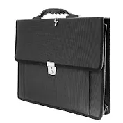 Портфель деловой "Сосново" 380*290, серый, ткань, 2отд., карман, наплечн.ремень, металл.замок, ассорти, Канцбург