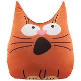 Игрушка-антистресс Котик светлый с открытым ртом (38х30) (АН2017-7)