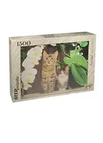 Пазл, "Котята и орхидея"", 1500 элементов