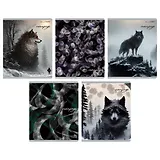 Тетрадь 96л кл. "Царь зимнего леса" мел.картон, ламинация Glitter, ассорти