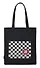 Сумка-шоппер с карманом Клетка с иероглифом (черная) (текстиль) (СК2024-271) - 0
