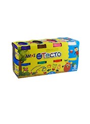 Тесто для лепки с формочками (ID75P8/32400) (8цв.(син.+желт.+красн.+зел.+бел.+роз.+коричн.+фиолет.) х 75гр.) (4+) (упаковка)