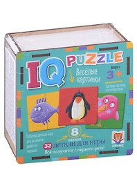 IQ Пазл деревянный "Весёлые картинки"