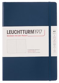Книга для записей A5 125л тчк. "Medium" тв.обложка, цвет синее море, Leuchtturm1917