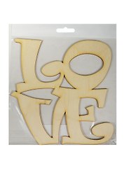 Слово LOVE 2 (2150403) (17х17,8см) (игрушка из дерева) (упаковка)