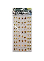 Стразы -кристаллы средняя упаковка (1461-5D/1) (желт. бусины цветочки/бел. жемчуг)