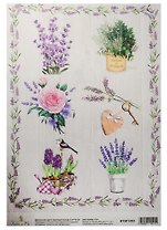 Декупажная карта Цветущая лаванда 2 21*30см