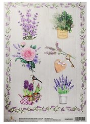 Декупажная карта Цветущая лаванда 2 21*30см