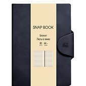 Книга для записей «Snap book. No 6», А4, 80 листов, линованная, искусcтвенная кожа, с ляссе, Listoff - 0