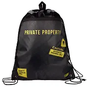 Мешок для сменной обуви "ЧАСТНАЯ СОБСТВЕННОСТЬ" 36*48см, полиэстер, сублимац.печать, карман, светоотраж.элементы, инд.уп.