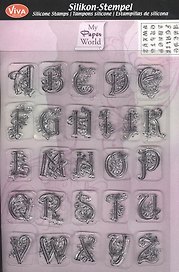 Штамп силиконовый Viva-Silikon-Stempel Алфавит лат.бол. (400304500) (упаковка)
