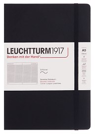 Книга для записей A5, 61 лист в клетку "Classic", мягкая обложка, черный, Leuchtturm1917