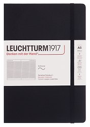 Книга для записей A5, 61 лист в клетку "Classic", мягкая обложка, черный, Leuchtturm1917