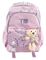 Рюкзак "Мишка" 44*30*12,5см, сиреневый, с игрушкой