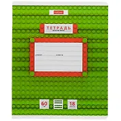 Тетрадь в линейку Hatber, "Конструктор", 18 листов, в ассортименте