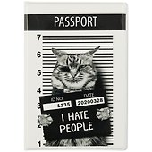 Обложка на паспорт «Кот. I Hate People» - 0