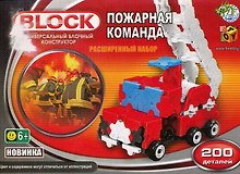 Конструктор Блок JH608 Пожарная команда (200 дет.) (608) (коробка)