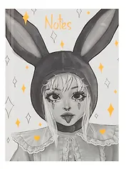 Книга для записей А6 80л кл. "Зайка" 7БЦ, пантонн.печать, мат.лам, офсет