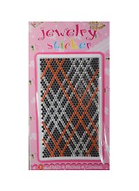 Набор д/творчества Стразы литые для телефона на картонке Jewelry sticker (1461-1/9) (черно-красная клетка)
