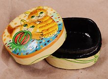 Шкатулка овальная картон Котята (5,5 см) (1178228)