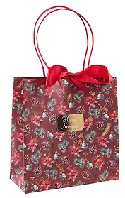 Пакет А5 20*20*8 "С Новым Годом. Happy New Year" НГ, бум.мат.ламинат