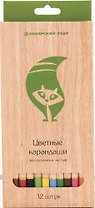 Карандаши цветные "Сибирский Кедр. ECO", 12 цветов 6,9 мм